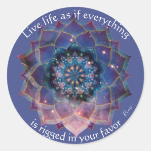 Nebula Bloom   Mandala Runder Aufkleber