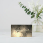 Nebula Celestial Gold Visitenkarte (Stehend Vorderseite)