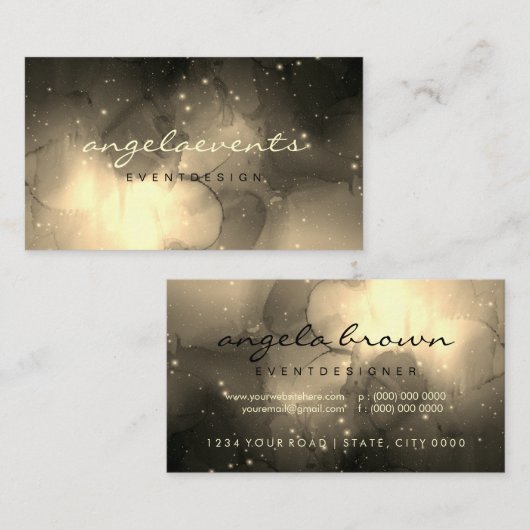 Nebula Celestial Gold Visitenkarte (Vorne/Hinten)