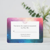 Nebula & Chakra Rsvp Card (Stehend Vorderseite)