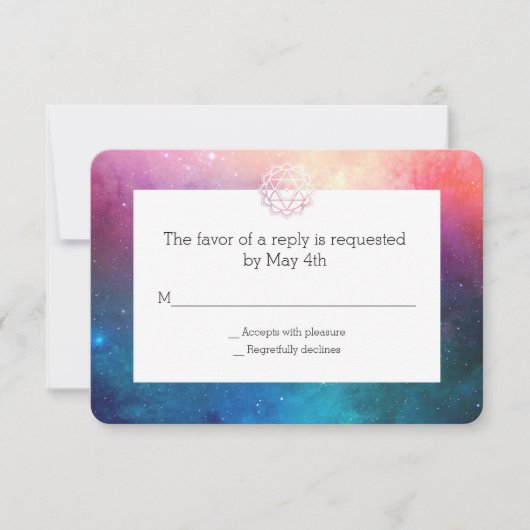 Nebula & Chakra Rsvp Card (Vorderseite)