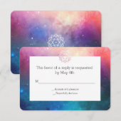 Nebula & Chakra Rsvp Card Karte (Vorne/Hinten)
