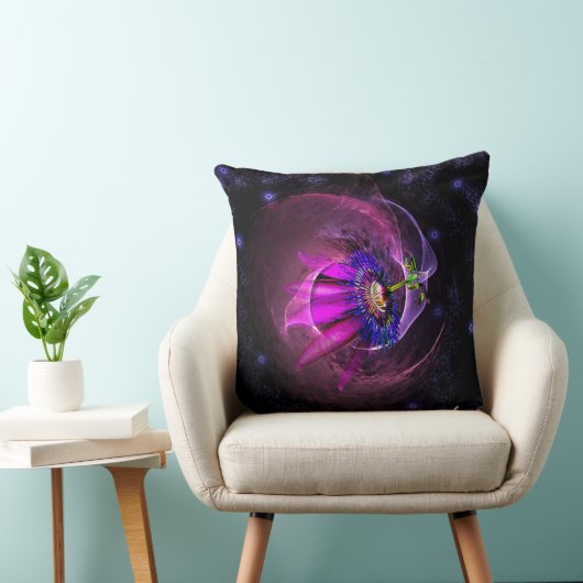 Nebula-Design in Lavendel und Schwarz-Kissen Kissen (Stuhl )