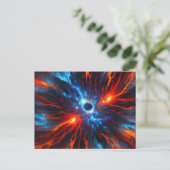 Nebula Fiery Vortex Postkarte (Stehend Vorderseite)