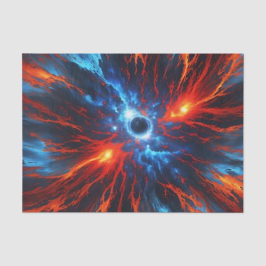 Nebula Fiery Vortex Seidenpapier (Vorderseite)