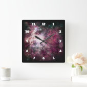 Nebula Formation in Outer Space Quadratische Wanduhr (Zuhause)