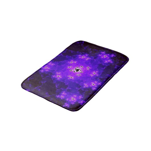 Nebula Fraktal Bath Mat Badematte (Schrägansicht)