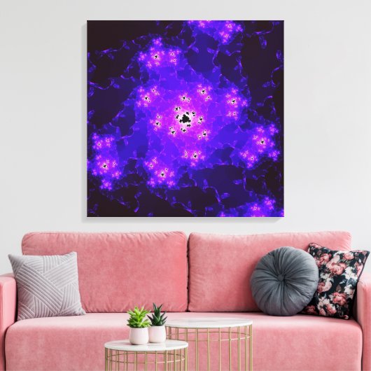 Nebula Fraktal Canvas Print Leinwanddruck (Insitu (Wohnzimmer))