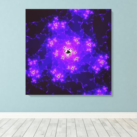 Nebula Fraktal Canvas Print Leinwanddruck (Insitu (Holzboden))