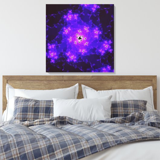 Nebula Fraktal Canvas Print Leinwanddruck (Insitu (Schlafzimmer))