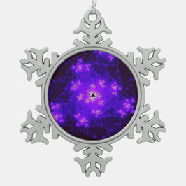 Nebula Fraktal Schneeflocken Schneeflocken Zinn-Ornament