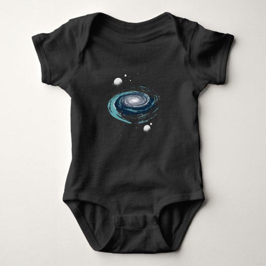 Nebula Galactic Art Baby Strampler (Vorderseite)