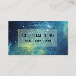 Nebula Galaxy Moderne Wasserfarbe | Reiki Holistic Visitenkarte