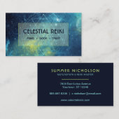 Nebula Galaxy Moderne Wasserfarbe | Reiki Holistic Visitenkarte (Vorne/Hinten)