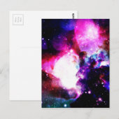 Nebula Galaxy Pink Lila Blue Postkarte (Vorne/Hinten)