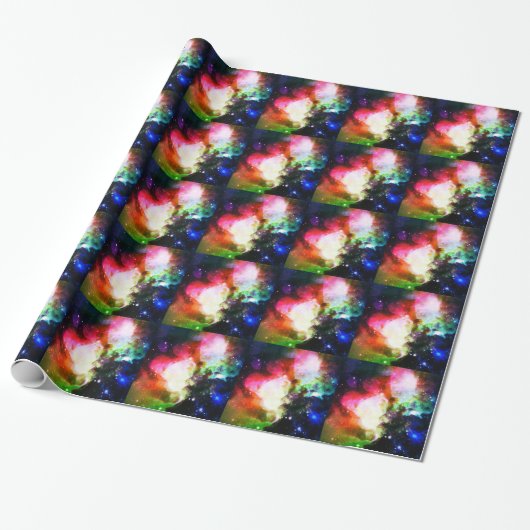 Nebula Galaxy Rainbow Geschenkpapier (Ungerollt)