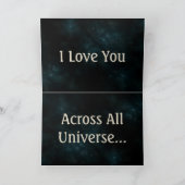 Nebula Heart Sci Fi Valentine Liebe Romance Karte (Innenseite)