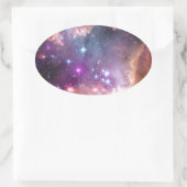 Nebula helle Weltraum Sterne Galaxie Hipster Geek Ovaler Aufkleber (Tasche)