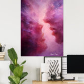 Nebula-Herzen Poster (Heimbüro)
