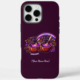 Nebula Himmlischer Kaffee Katzen Süß Lila  iPhone 16 Pro Max Hülle