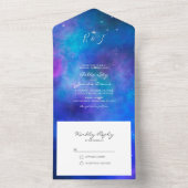 Nebula Interstellar alle in einer Hochzeitseinladu All In One Einladung (Innen Boden)