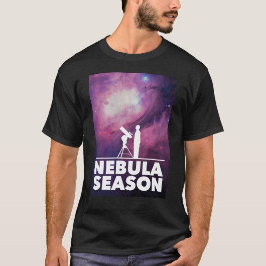 Nebula Jahreszeit Der Schwarze T - Shirt der Männe (Vorderseite)