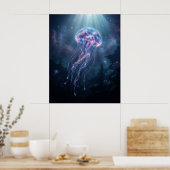 Nebula Jellyfish Cosmic Ocean Poster (Küche)