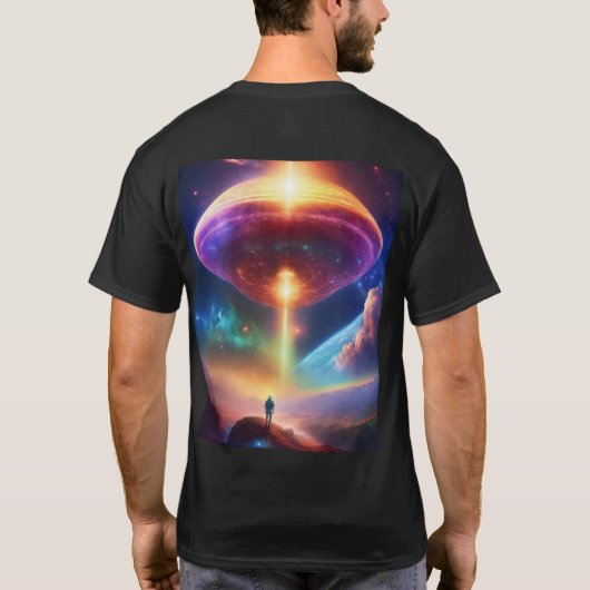 Nebula Journey: Gravity-Inspiriert T - Shirt (Rückseite)