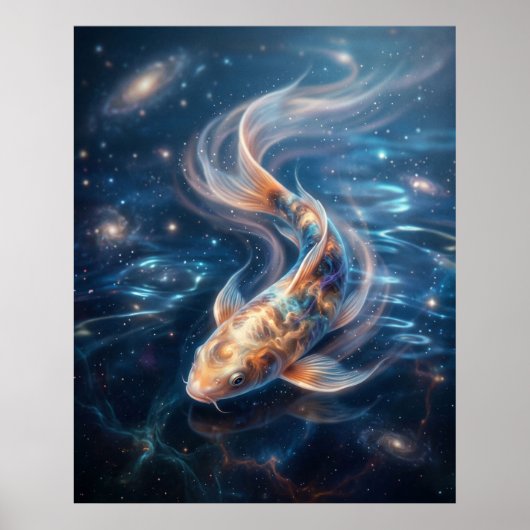 Nebula Koi Cosmic Waters Poster (Vorne)
