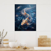 Nebula Koi Kosmische Wasser Poster (Küche)