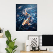 Nebula Koi Kosmische Wasser Poster (Heimbüro)