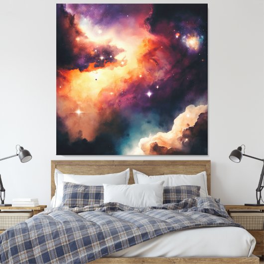 Nebula Leinwanddruck (Insitu (Schlafzimmer))