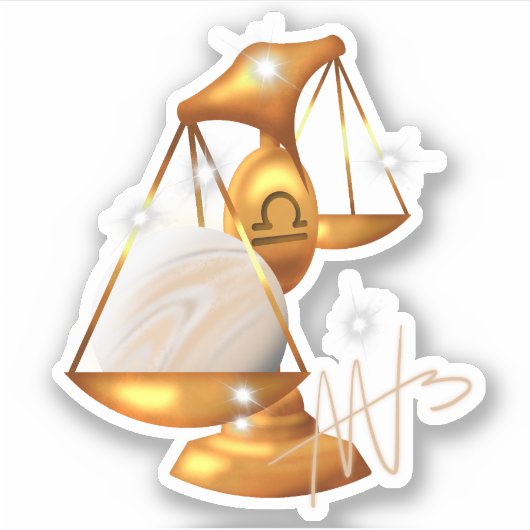 Nebula Libra Venus Zodiac Aufkleber (Vorderseite)