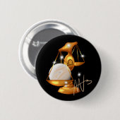 Nebula Libra Venus Zodiac Button (Vorne & Hinten)