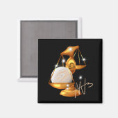 Nebula Libra Venus Zodiac Magnet (Vorderseite/Rückseite)