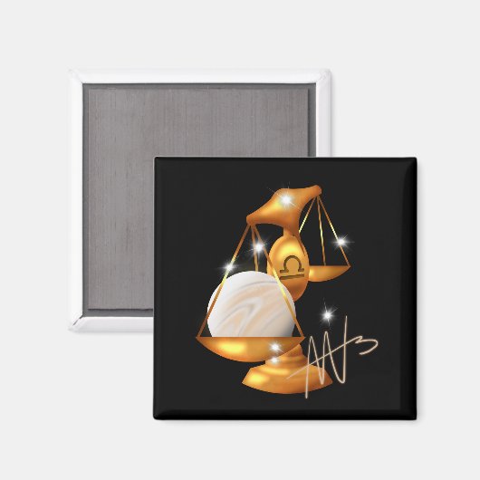 Nebula Libra Venus Zodiac Magnet (Vorderseite/Rückseite)