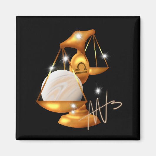 Nebula Libra Venus Zodiac Magnet (Vorne)