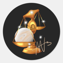 Nebula Libra Venus Zodiac Runder Aufkleber