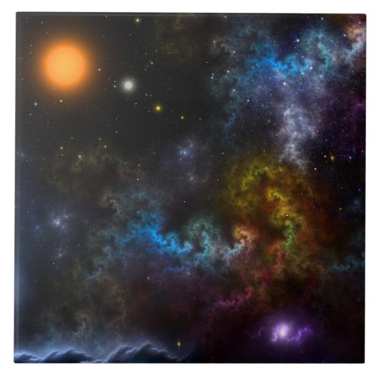 Nebula Menagerie Fliese (Vorderseite)