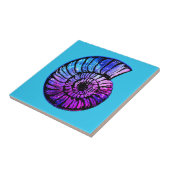 Nebula mit Sternen in einer Nautilus-Muschel Fliese (Seite)