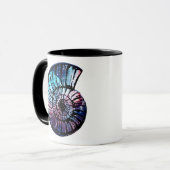 Nebula mit Sternen in einer Nautilus-Muschel Tasse (Vorderseite Links)