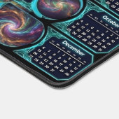 Nebula Nexus Command Mat – 2026 Galaxy Calendar Schreibtischunterlage (Ecke)