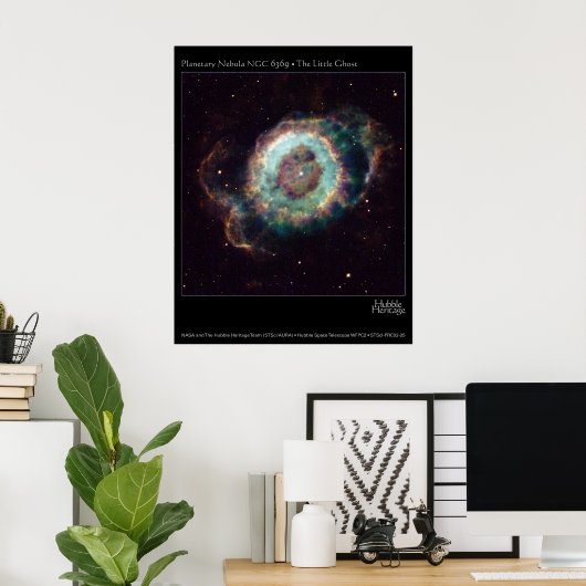 Nebula NGC 6369 Das Kleine Ghost Hubble Teleskop Poster (Heimbüro)