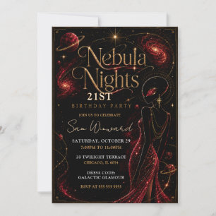 Nebula Nights 21. Geburtstagsfeier Einladung