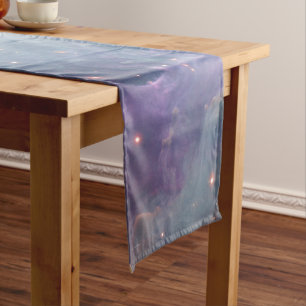 Nebula Orion Astronomie Blau Rosa violette Sterne Kurzer Tischläufer