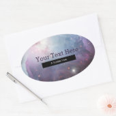 Nebula Orion Astronomie rosa violette Sterne Ovaler Aufkleber (Umschlag)