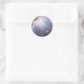 Nebula Orion Astronomie rosa violette Sterne Runder Aufkleber (Tasche)