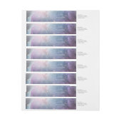 Nebula Orion Astronomie rosa violette Sterne Rundum-Adressaufkleber (Bogen)