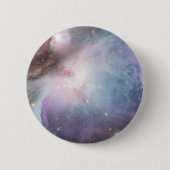 Nebula Orion Astronomisch blau-braune beige Sterne Button (Vorderseite)