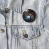 Nebula Orion Astronomisch blau-braune beige Sterne Button (Beispiel)